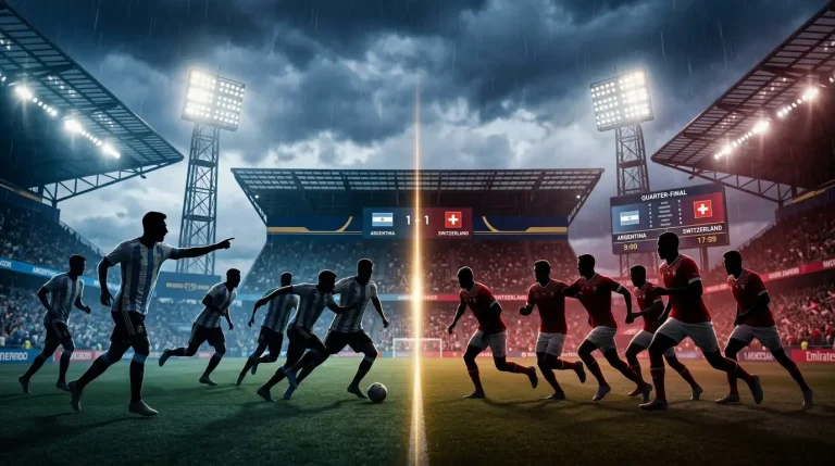 Argentina – Schweiz i Kvartsfinalen VM 2026: Messi mot Muren