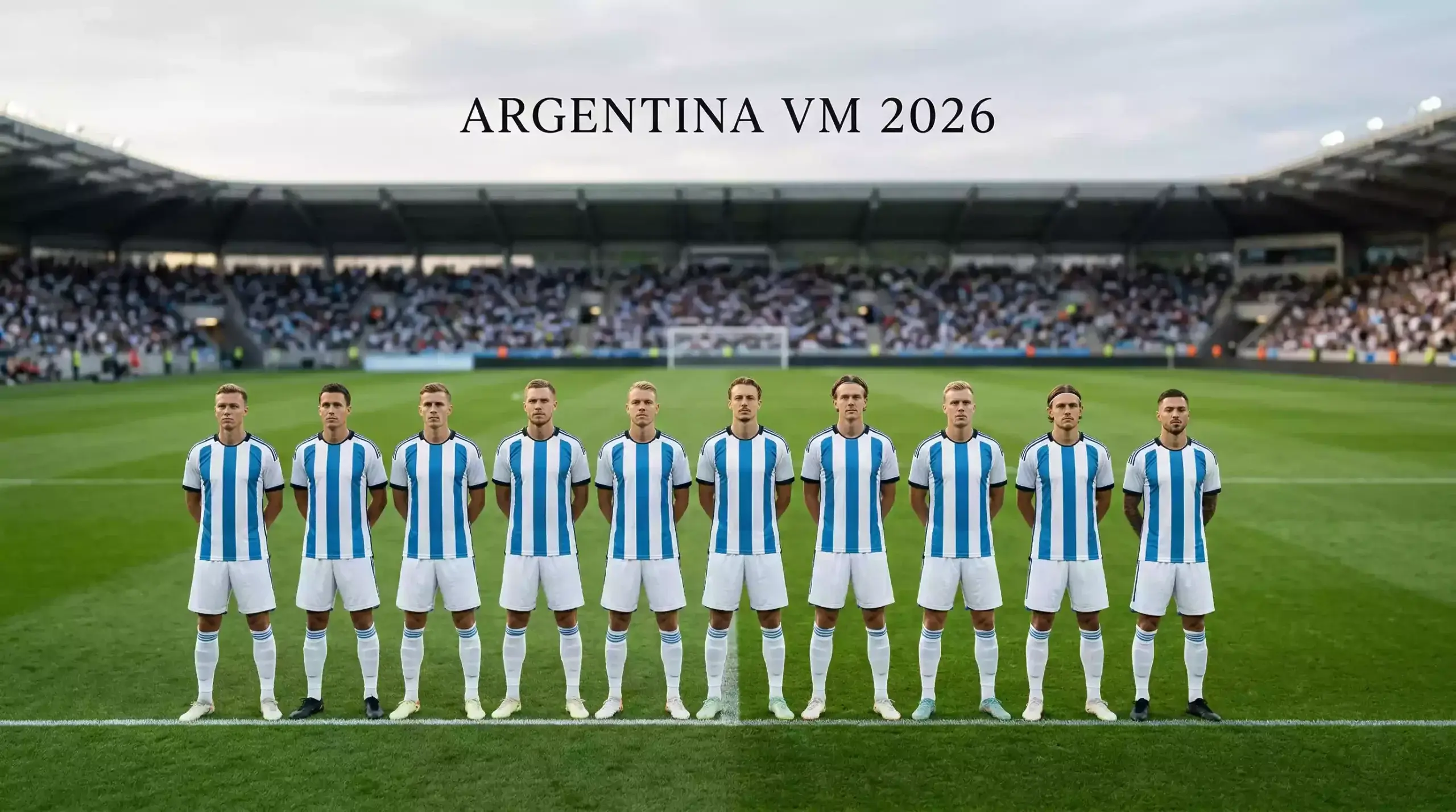 Argentinas landslag med VM-pokalen efter triumfen 2022 i Qatar
