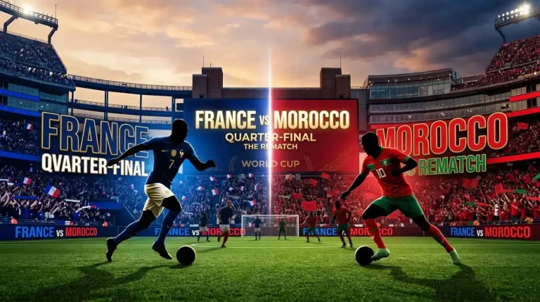 Frankrike – Marocko i Kvartsfinalen VM 2026: VM-repris