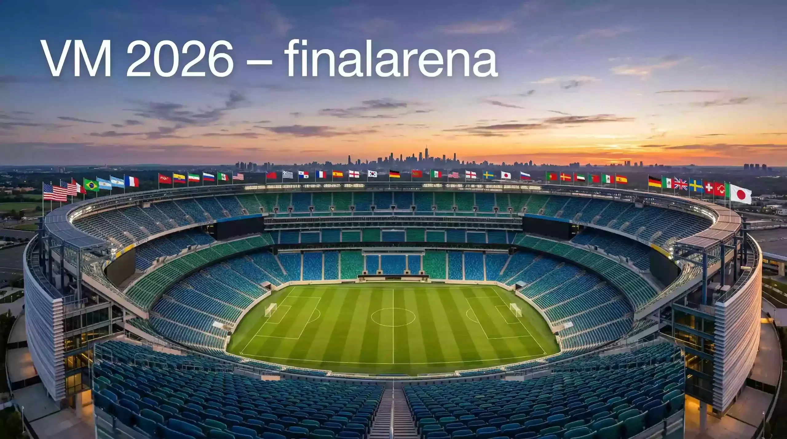 MetLife Stadium i East Rutherford New Jersey som är finalarenan för VM 2026